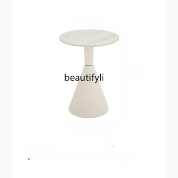 Прикроватный столик | Прикроватный Столик В Скандинавском Кремовом Стиле Современная Спальня круглый Маленький Столик-Консольная мебель гостиная